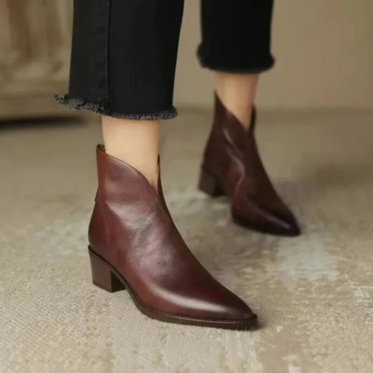 Ella Paris™ Camille | Bottines de luxe à talons bas