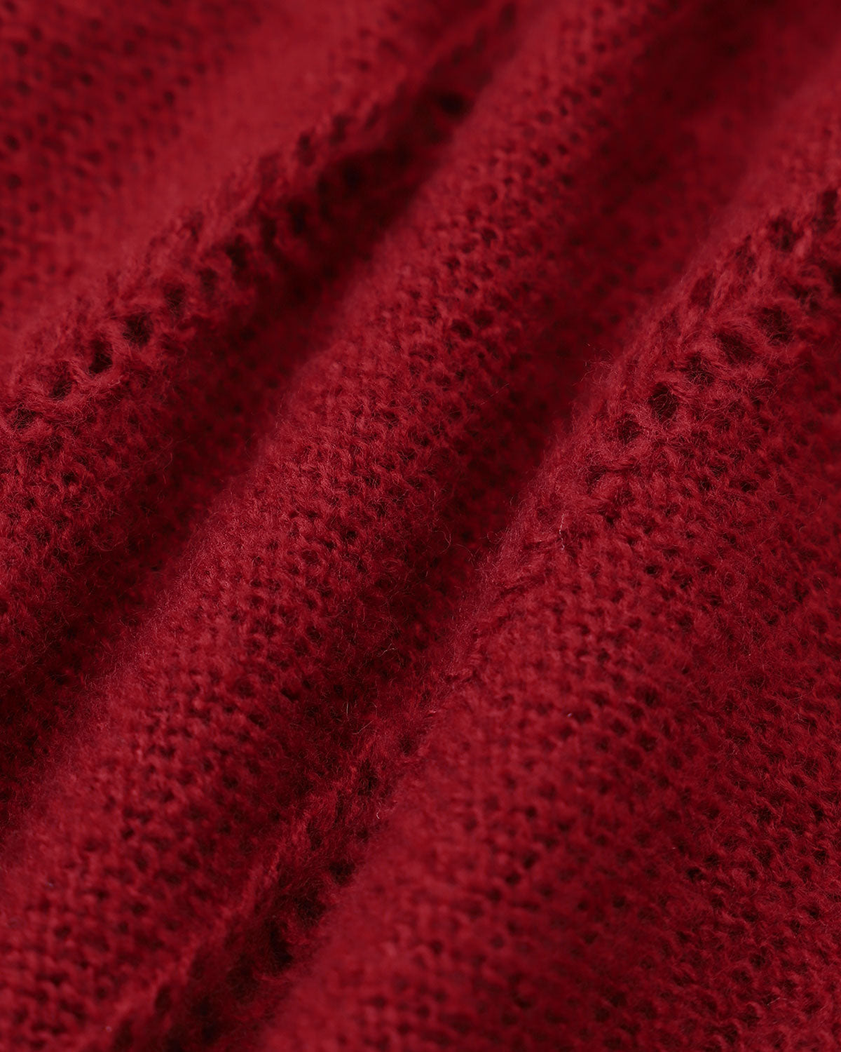 Ella Paris™ | Cardigan rouge à manches lanternes et boutonnage simple
