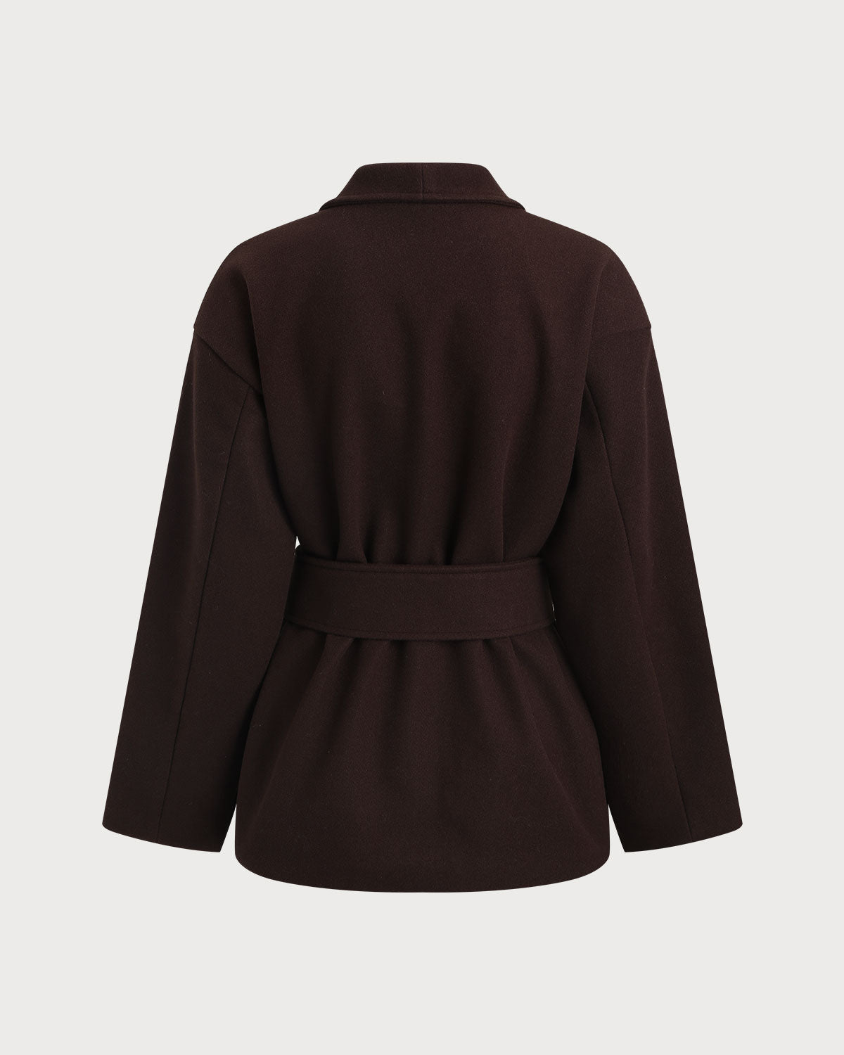Ella Paris™ | Manteau à châle ceinturé café