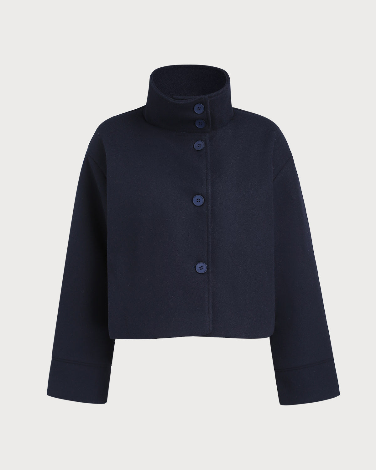 Ella Paris™ | Veste bleu ample à simple boutonnage