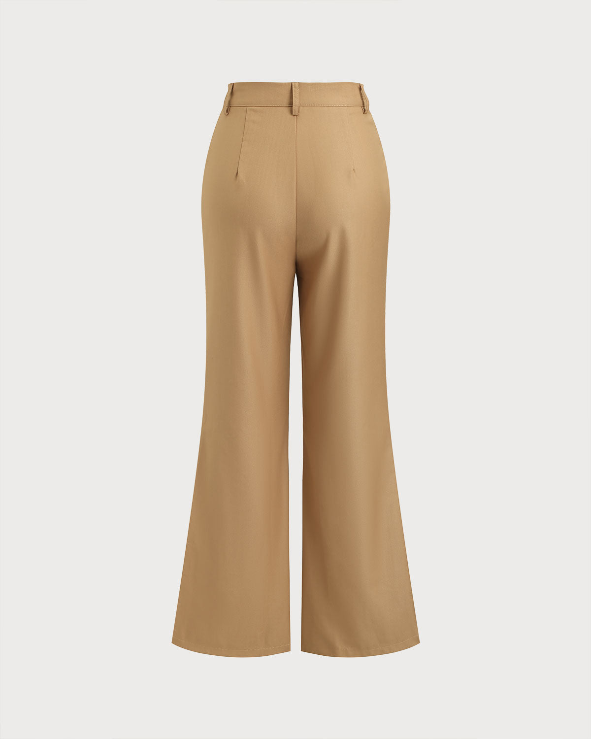 Ella Paris™ | Khaki Natural Waisted Pocket Flared Pants (Pantalon évasé à poches)