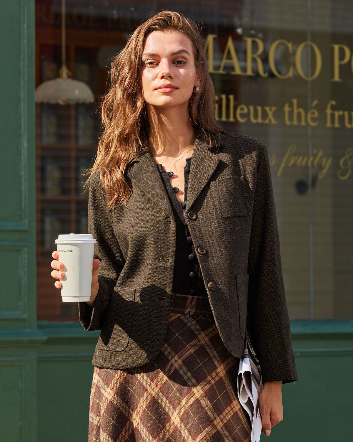 Ella Paris™ | Blazer croisé café