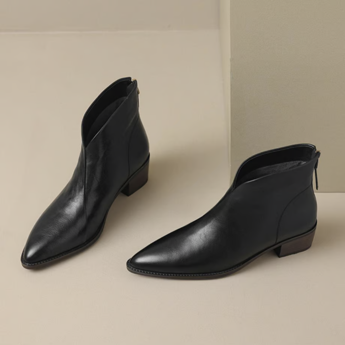 Ella Paris™ Camille | Bottines de luxe à talons bas