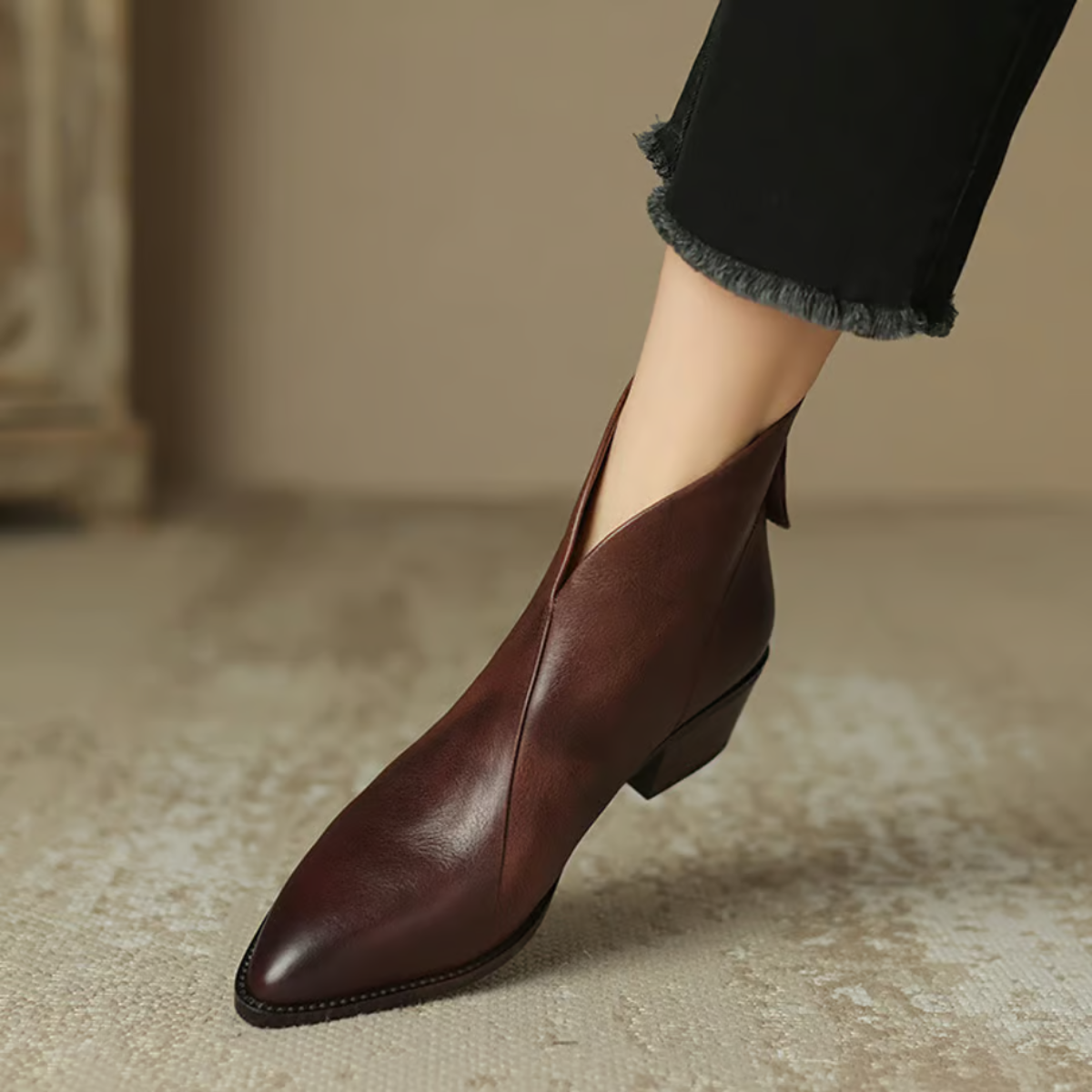 Ella Paris™ Camille | Bottines de luxe à talons bas