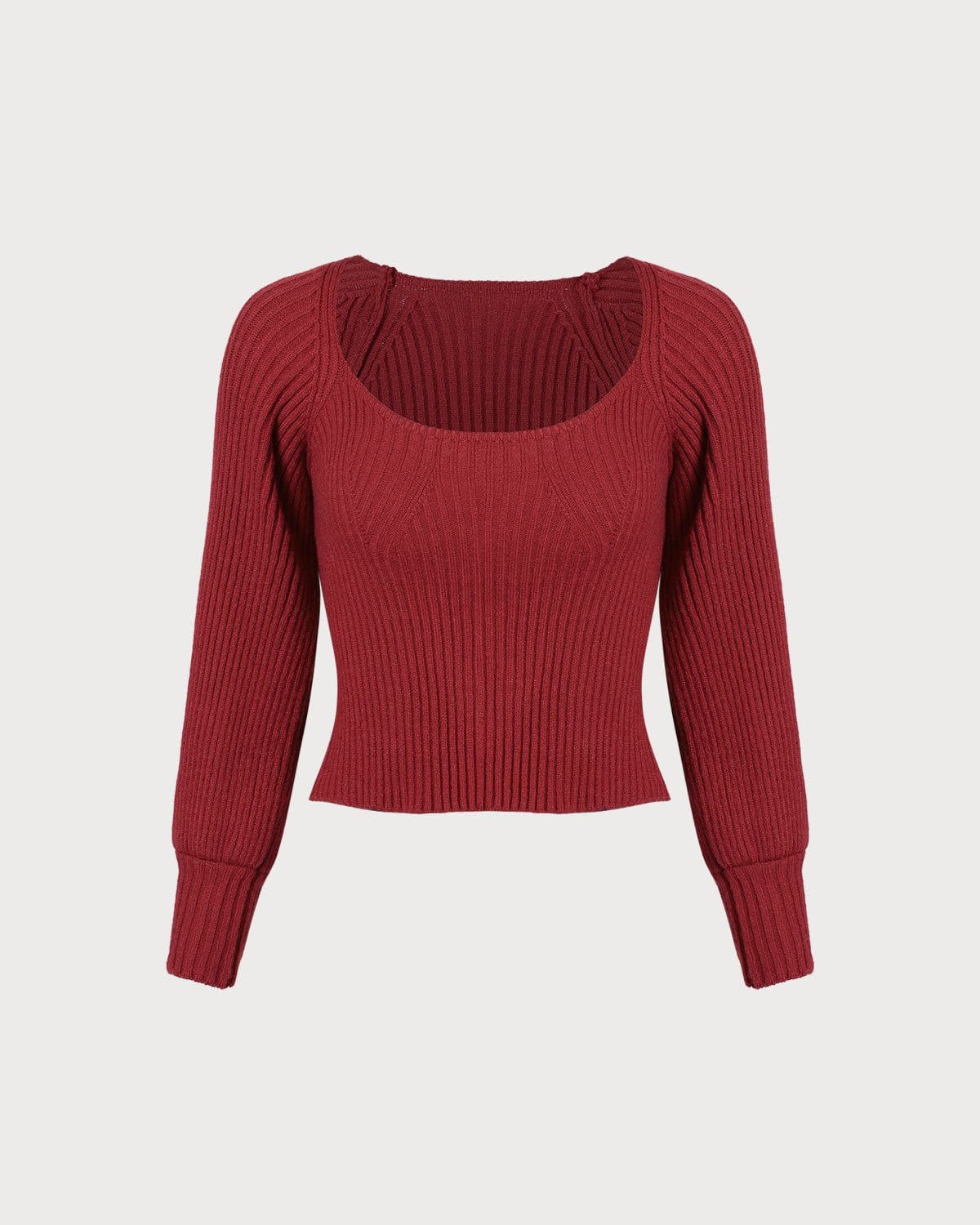 Ella Paris™ | Le pull rouge à col rond et manches longues
