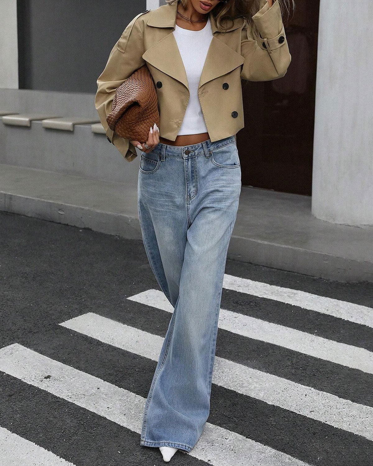 Ella Paris™ | Veste croisée kaki