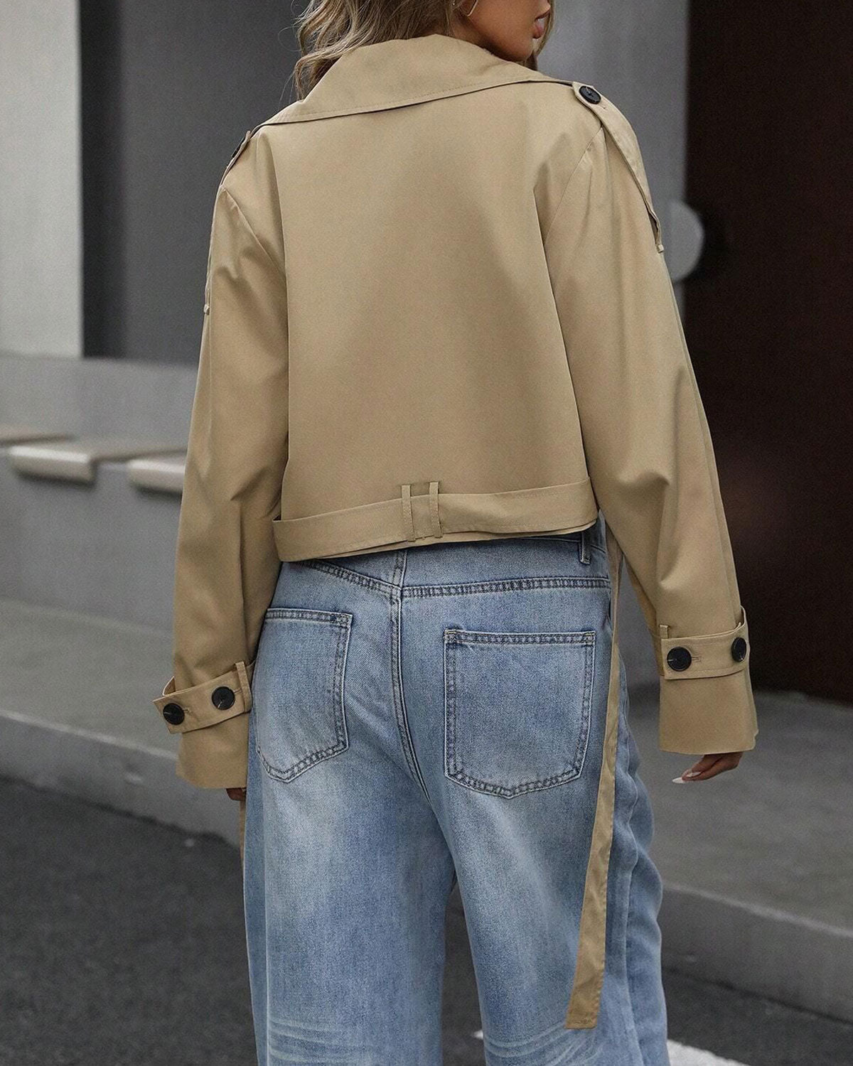 Ella Paris™ | Veste croisée kaki