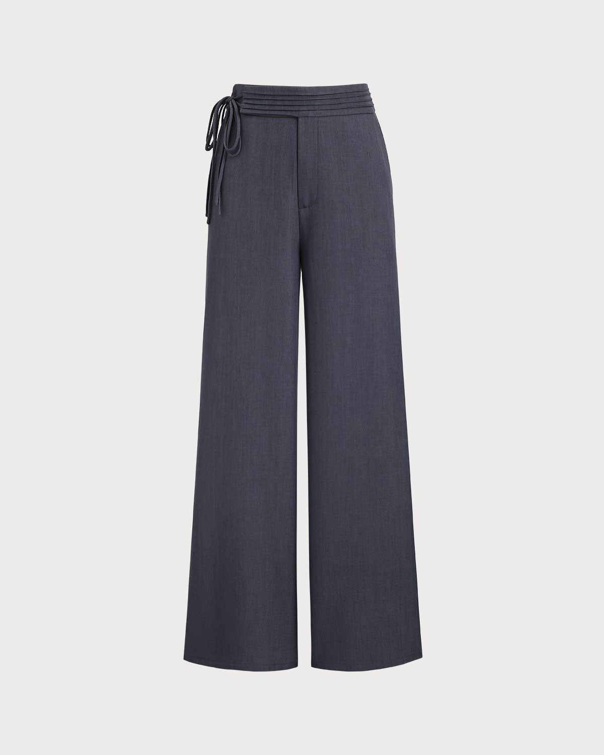 Ella Paris™ | Pantalon droit à taille naturelle gris